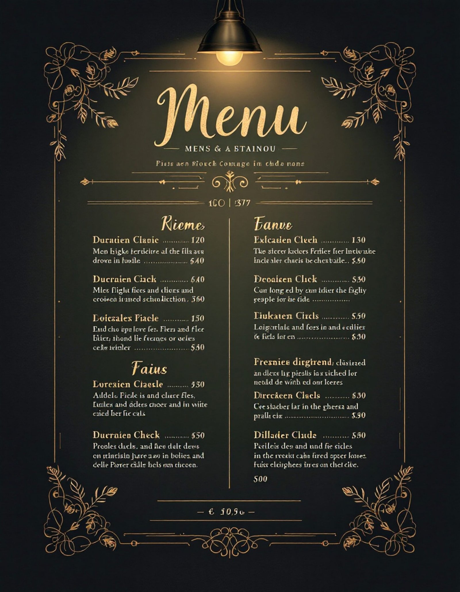 Menü Tasarımı ve Mühendisliği